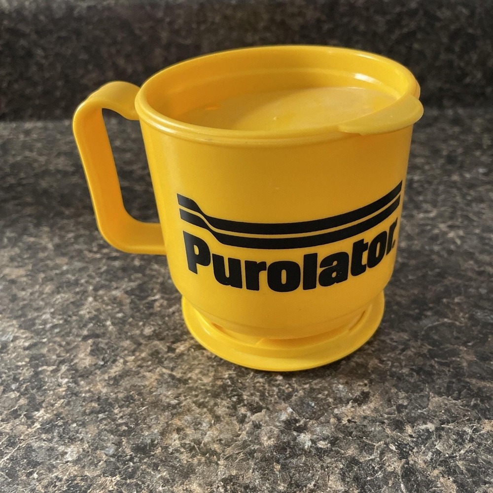 Purolator Auto Parts Connection Travel Coffee Cup Lid Base Advertisement